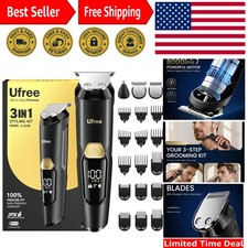 Rechargeable 3-in-1 Beard and Body Grooming Kit - Perfect for Men  s Valentine's