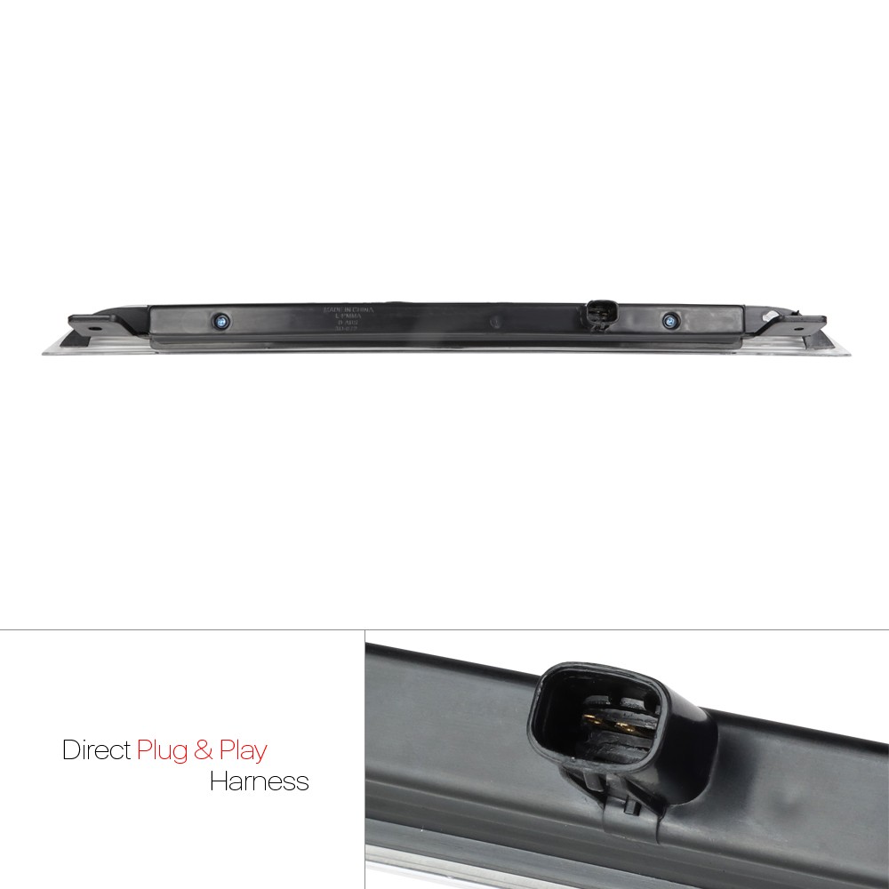 Fits 2005-2006 Chevy Equinox [Black/Clear] LED Third 3rd Brake Light Tail Lamp