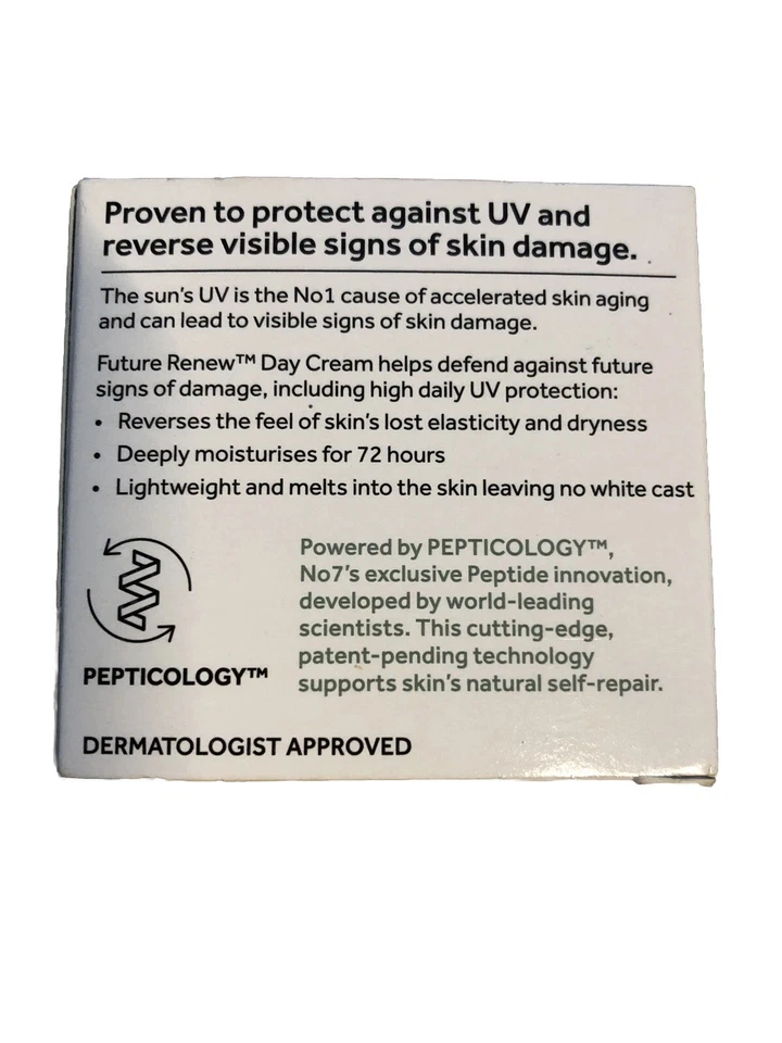 No7 Future Renew Damage Reversal SPF40 Day Cream. Suitable For Sensitive. 50ml - Image 3 of 4