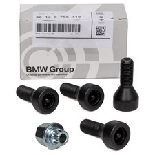 ORIGINAL BMW Radsicherungsschrauben Felgenschloss Satz M12x1,5mm 36136786419