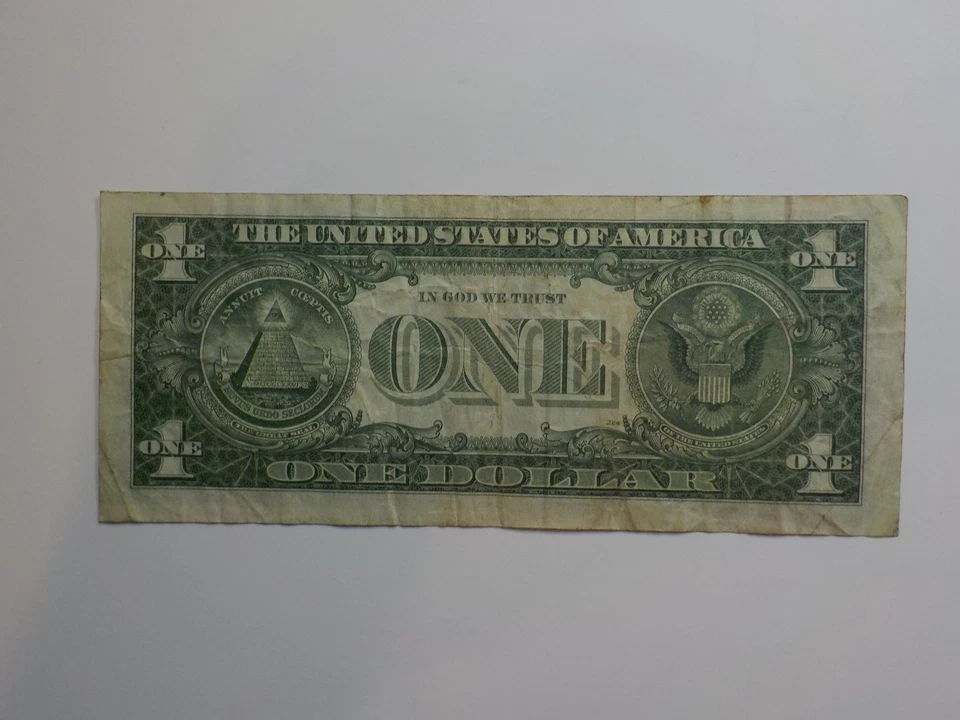 Silver Certificate Star Note 1957 1 Dollar Bill Paper Money Blue Seal Currency - Image 2 of 2