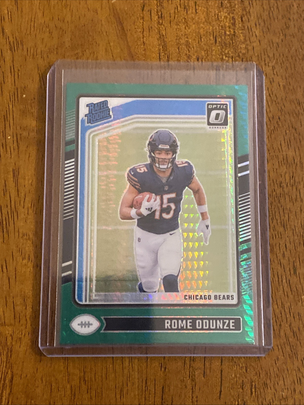 2024 Donruss Optic Rome Odunze Green Hyper Rated Rookie Prizm #286 RC