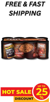 Ranch Style Beans 15oz 8 Cans Savory Pinto Ready To Eat Free Shipping
