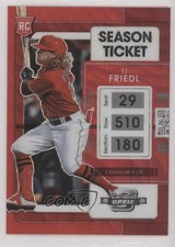 2022 Panini Chronicles Contenders Optic Ruby Wave Prizm /199 TJ Friedl #16 2b2