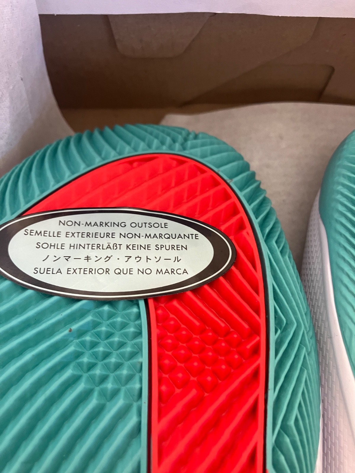 Mens NikeCourt Air Zoom Vapor Pro HC White Washed Teal Habanero Red Size 12 NIB image 4