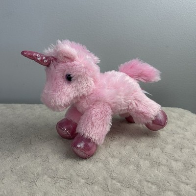 Aurora Pink Unicorn Plush Stuffed Animal Toy Sparkle Feet Small Mini 6''