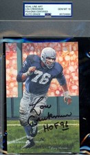 Lou Creekmur Gem Mint 10 PSA DNA Signed Goal Line Art Card GLAC Auto HOF 96