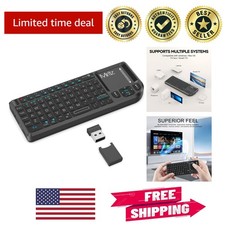 Compact Rechargeable Wireless Keyboard   RGB Backlit  Touchpad, Portable Design
