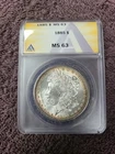 1885 Morgan Silver Dollar ANACS MS63 Toning