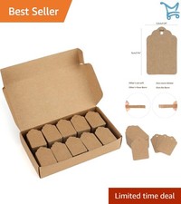 1000PCS Kraft Paper Tags 1.94x1.29 Inches No String For Clothing Labels