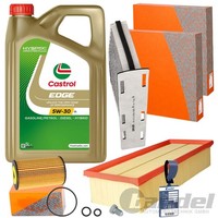 Dr!Ve+ Filterset 5-Tlg+Castrol 5W30 Passend FüR A3 8P Golf 6 Passat B7 Touran