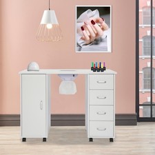 Professional Manicure Nail Table Beauty Salon Station Nail Desk W/Dust Collector