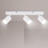 Deckenstrahler GU10 3 Flammig Weiß Schwenkbar Deckenlampe Spotleuchte Eisen
