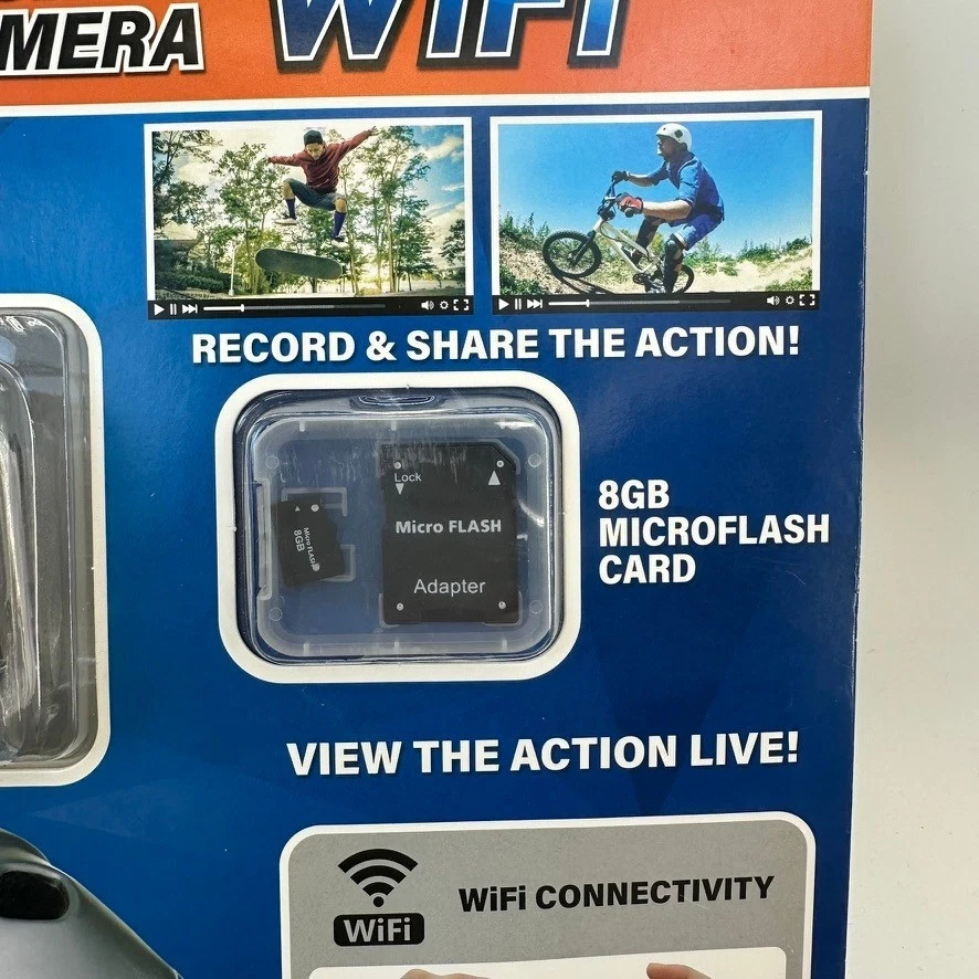 Explore One HD Action Camera WiFi Waterproof Case 8GB Micro SD Card and Tripod - Image 3 of 4