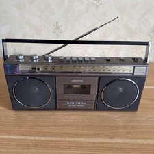 Vintage Grundig RR340 Stereo Boombox Radio Cassette Player FM AM Portable Tested