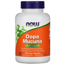 NOW Supplements - Dopa Mucuna 180 Veg Capsules by NOW