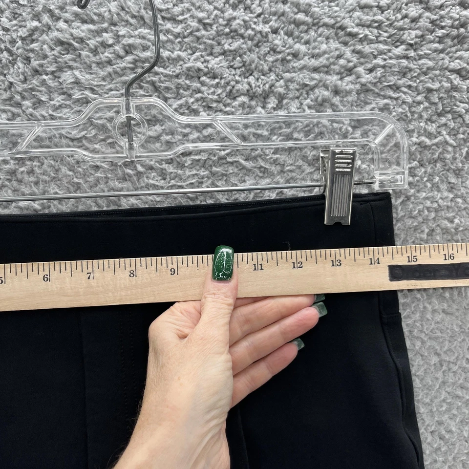 Брюки женские Spanx средние миниатюрные черные без застежек понте расклешенные высокая посадка рабочие - Изображение 3 из 4