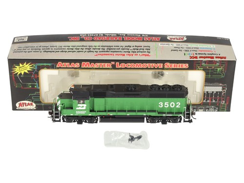 Locomotora diésel Atlas 9704 escala HO Burlington Northern GP-40 #3502 con DCC EX | Condition: Used