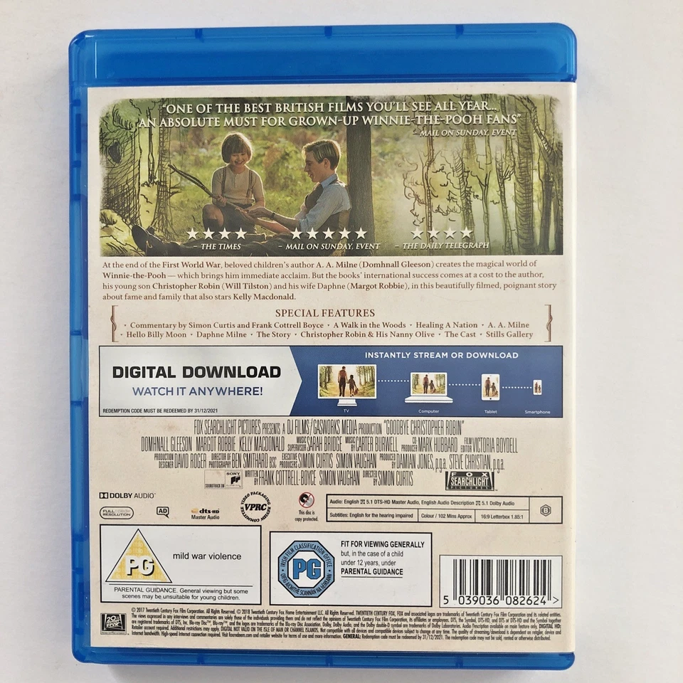 Goodbye Christopher Robin [Blu-ray] Biography of A.A. Milne - Winnie the Pooh - Image 2 of 4