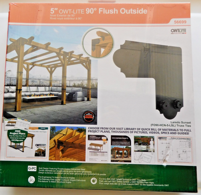 #ad #ad OWT Lite 90 degree 5quot; Flush outside Wood Connector Plate 56699 $6.89