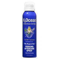 H2Ocean Patented Piercing Aftercare Spray Sea Salt Saline 4oz