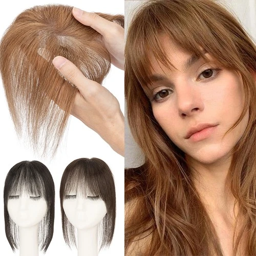 CLEARANCE 100% Remy Human Hair Topper Hairpiece Clip In Silk Lace Base Toupee US