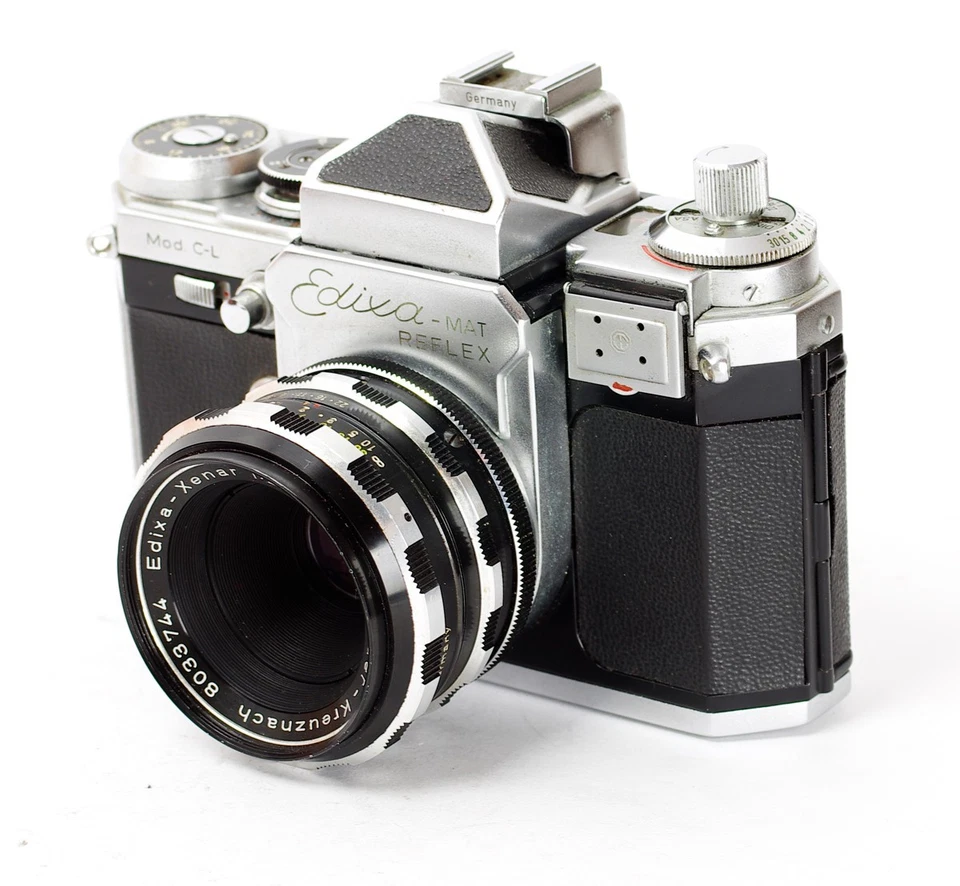 Edixa Matte Reflex Mod. C-L + Schneider Kreuznach Edixa Xenar 2,8/50mm M42 Gehäuse - Bild 4 von 4