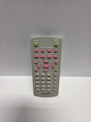 Used Capello DVD Player Remote Control Gray Pink Buttons OEM Replacement 