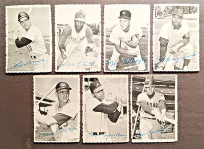 1969 Topps Deckle Edge 14 Card Lot Gibson Flood Allen Aparicio See List in Descr