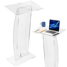 VIVO Acrílico 27" Soporte Podio Multiusos con Elegante Diseño Transparente