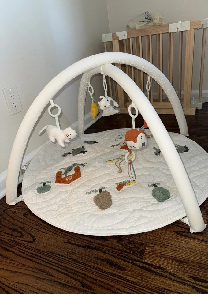 Gimnasio de actividades para niños Pottery Barns. Gimnasio de actividades clásico para bebés Animal Friends Foto 3 de 3