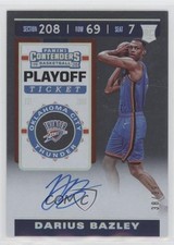 2019 Panini Contenders Rookie Playoff Ticket 38/99 Darius Bazley #141 Auto nd3