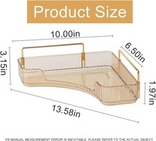 NIB Corner Bathroom Countertop Organizer Light Luxury Gold Makeup Perfume Rack