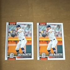 Topps series 1 2026 Zach McKinstry Detroit Tigers MLB Baseball 2 Card Lot #23