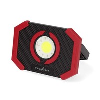 Nedis, Led-Arbeitslampe 10W 1000Lm Akku Mit Magnetfuß / Rot