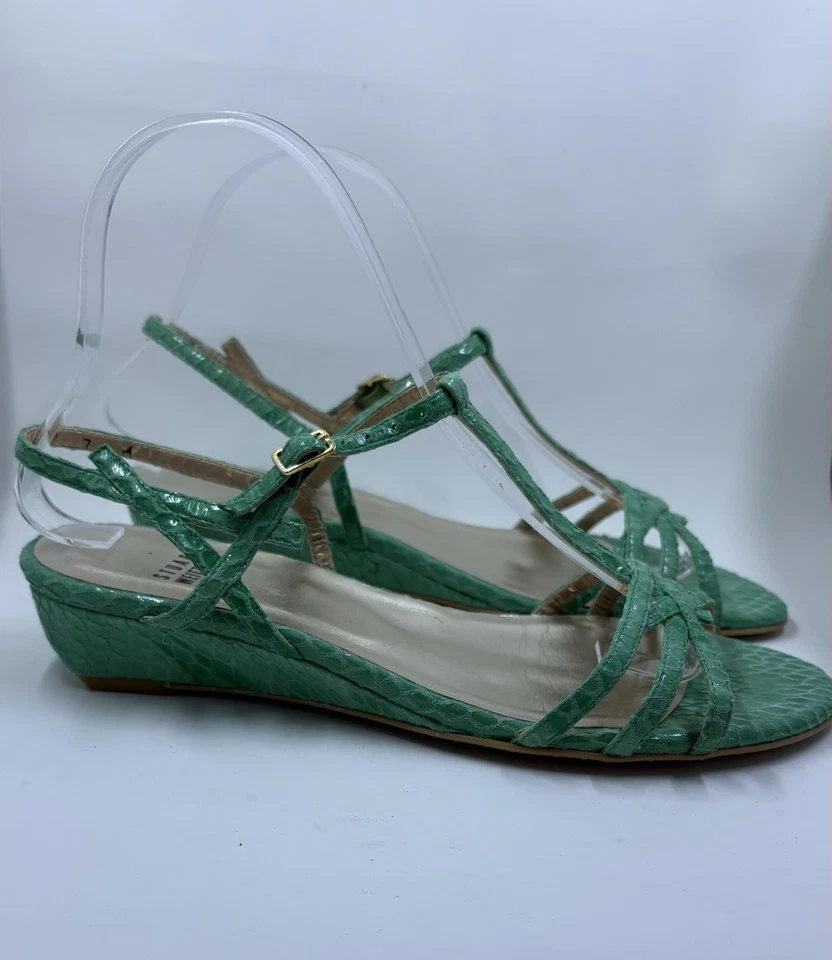 Sandalias para mujer Stuart Weitzman turquesa pitón talla 36 EU Foto 2 de 4