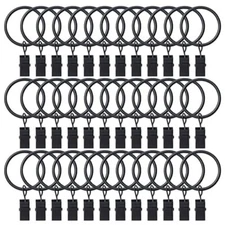 2 Or 36 Pack Curtain Rings with Clips, Drapery Clips with Rings Hangers Drapes