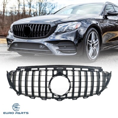 For 2016-2020 Benz W213 E200 E300 E400 GTR Black Grille Front Bumper Grille
