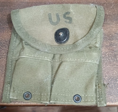 Vietnam War M17 Gas Mask Bag w/M1 Garand 2 Clip Ammo Pouch - Picture 6 of 6