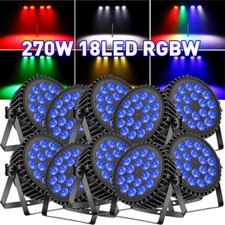 10X 270W RGBW 18LED Wash Effect Par Can DMX Stage Party Disco Show KTV Lighting