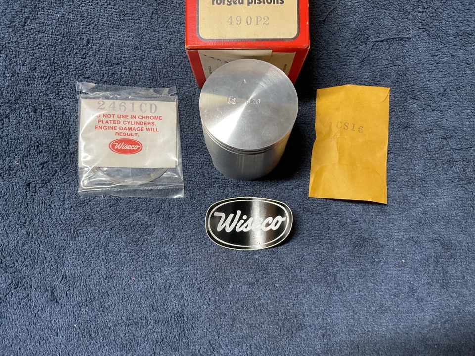 Kit de pistón Wiseco 490P2 +020 1980-1984 Suzuki 175 PE moto de cross Foto 3 de 3