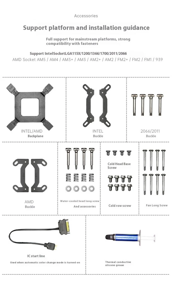 Coolmoon 240 All-in-One Water-Cooled Digital Display CPU Cooler ARGB Infinity Le - Image 4 of 4