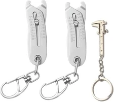 Portable Thread Size Checker Keychain, 2pcs Accurate Bolt Size Finder, Stainl...
