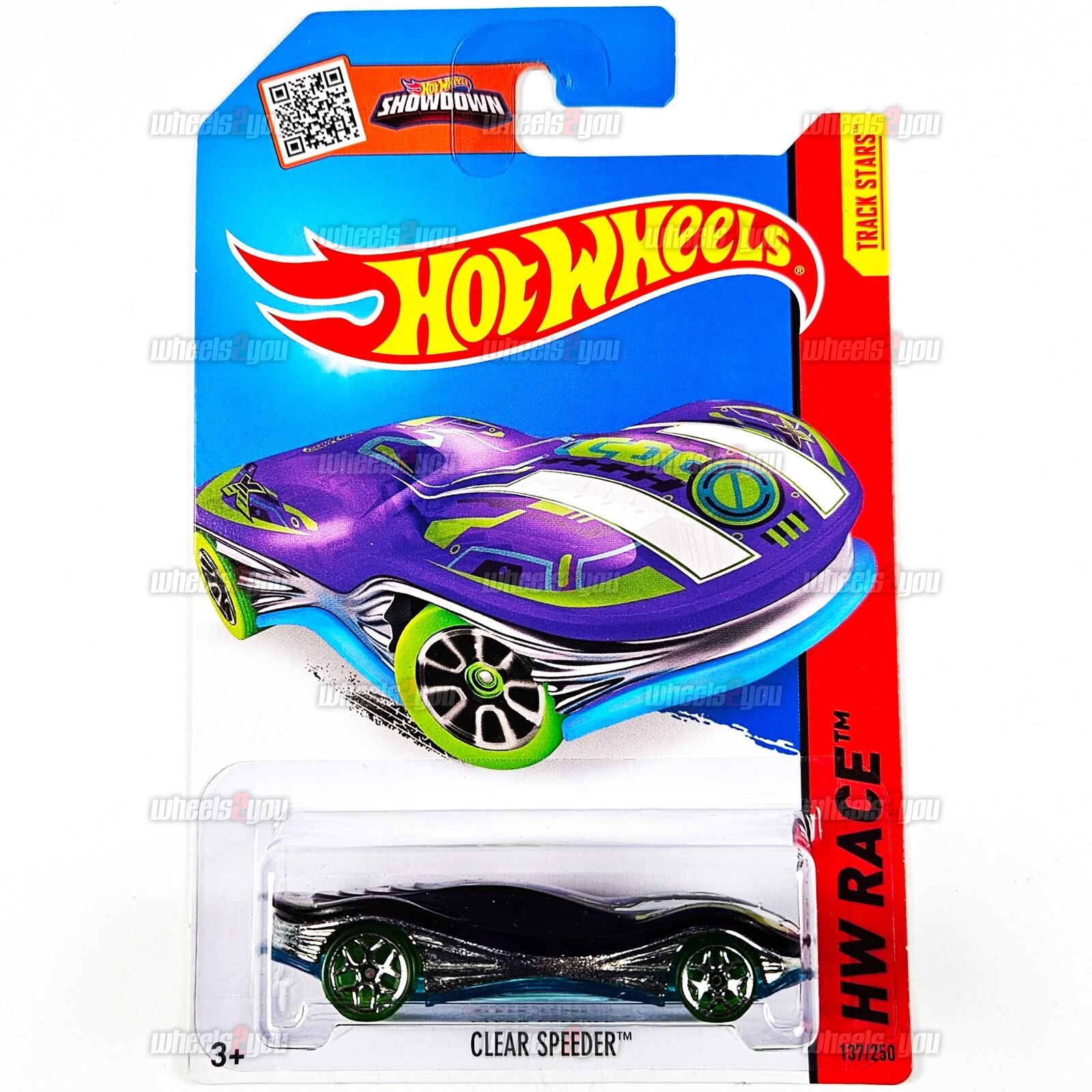 2015 Hot Wheels CLEAR SPEEDER #137 purple- HW Race X-Raycers - 1:64 Mattel CFM10