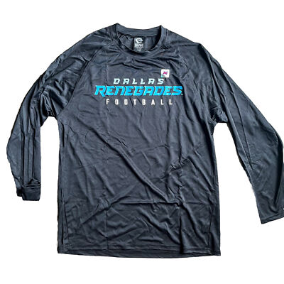 UFL XFL Dallas Renegades Size Large Football Performance Long Sleeve Shirt