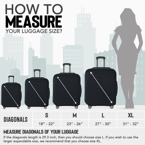 Thick Elastic Protective Luggage Suitcase Dust Cover Scratch Protector 18"-20" - Picture 6 of 23