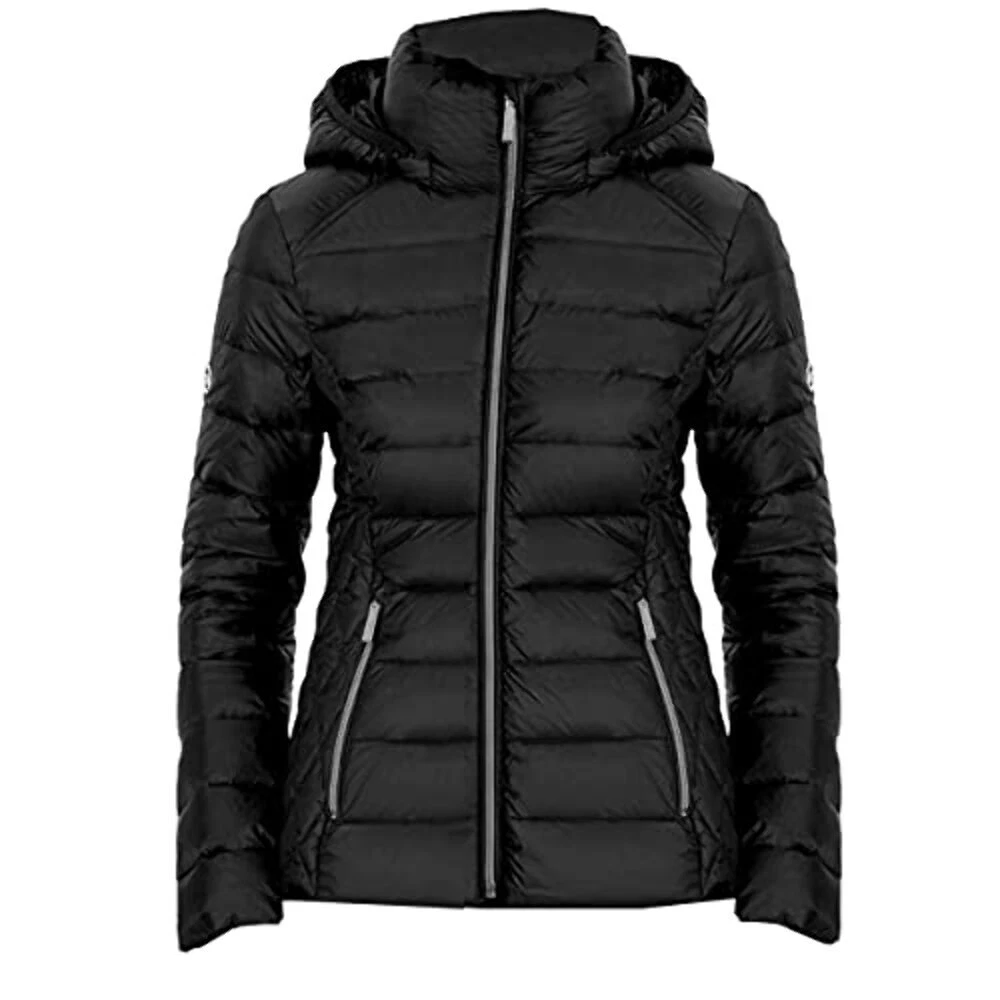 Michael Michael Kors Giacca Cappotto Donna Nero Piumino Imbottito con Rimovibile