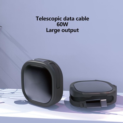 Câble rétractable 60W USB Type C vers USB C PD charge rapide chargeur - Photo 4 sur 10