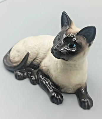BESWICK  SIAM KATZE  Katzenfigur, groß,  England,  Keramik