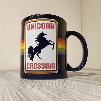 UNICORN CROSSING MUG 11 OUNCES 2017 BUY DESIGN STUDIOS LTD MINT CONDITION